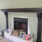 Alder Mantel Being Installed