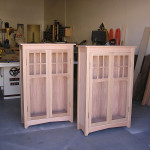 Oak Barrister Bookcases in process